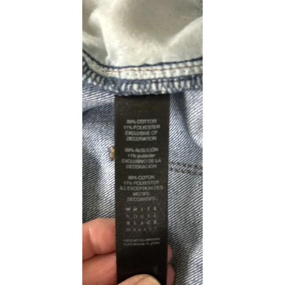 White House Black Market Jeans Womens The Girlfriend Soft Denim Light Distressed - Picture 9 of 12